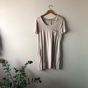 Cream t-shirt dress